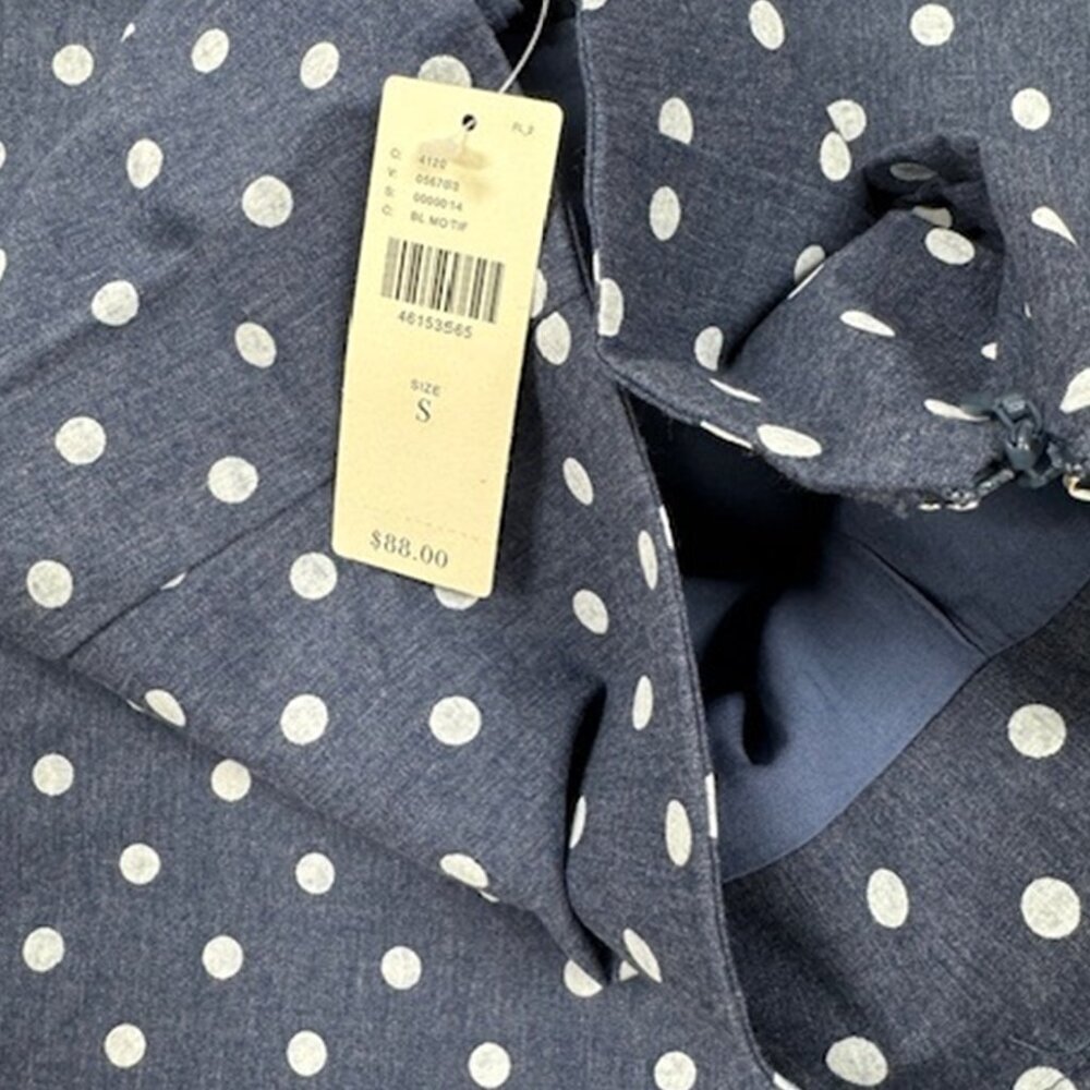 NWT Anthropologie Polka Dot Chambray Pencil Skirt by ISLA MAUDE - Picture 8 of 8